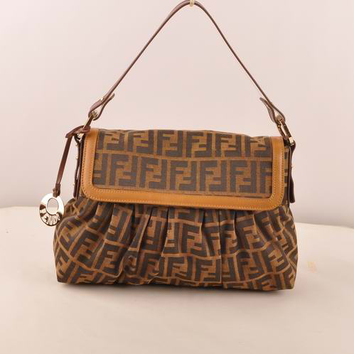 F2325 Fendi Classic FF spalla in tessuto Borsa F2325 Camel